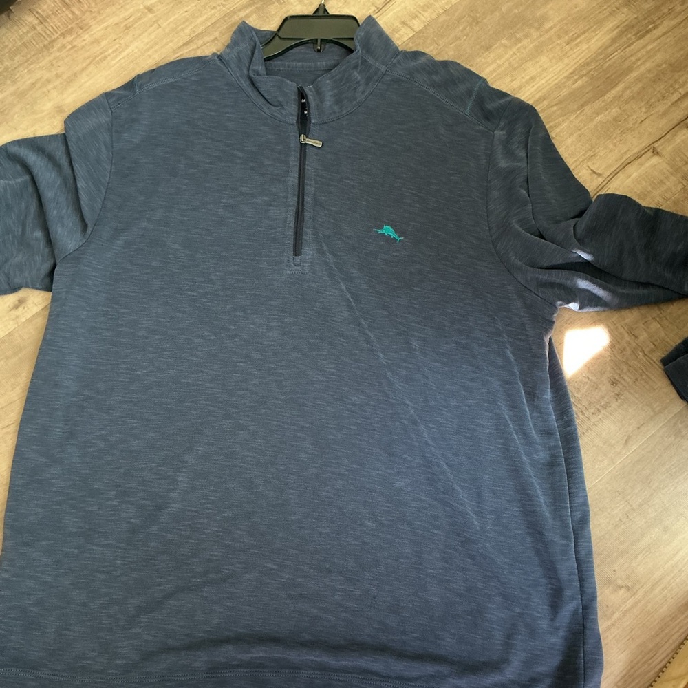 Tommy Bahama Charcoal Quarter-Zip Pullover